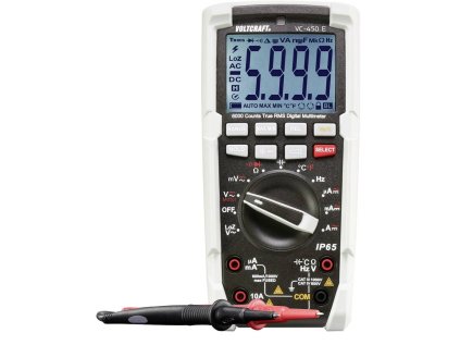 Multimeter ručný VC-450 E, ochrana proti vode (IP65), displej (counts) 6000