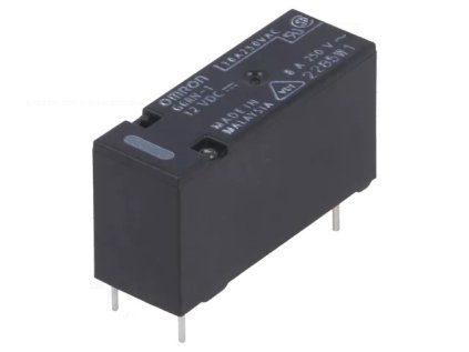 Relé elektromagnetické SPDT; Ucievky 12VDC  Ikontakt max: 8A