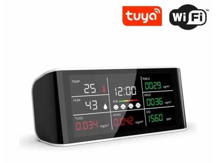 Multifunkčný detektor kvality ovzdušia AQI-69 s WiFi TUYA Smart