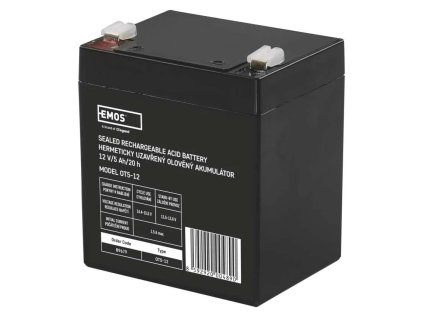 Bezúdržbový olovený akumulátor 12 V/5Ah, faston 6,3 mm