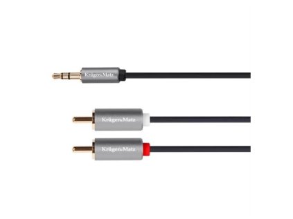 Kábel Jack 3.5mm stereo/2x Cinch 3m KRUGER & MATZ KM1216 Basic