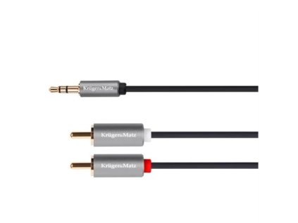 Kábel Jack 3.5mm stereo/2x Cinch 1m KRUGER & MATZ KM1218 Basic