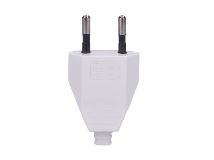 Solight zástrčka plochá priama, IP20, biela