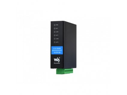 2-Ch RS485 to RJ45 Ethernet Serial Server, Dual channels RS485 independent operation, Common network