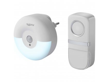 Sygonix SY-4510762 bezdrôtový zvonček kompletná sada bezbatériový, s bleskom, so senzorom pohybu, s