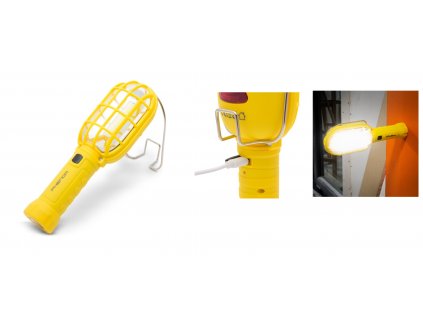 Retro montážna lampa s alarmovým svetlom