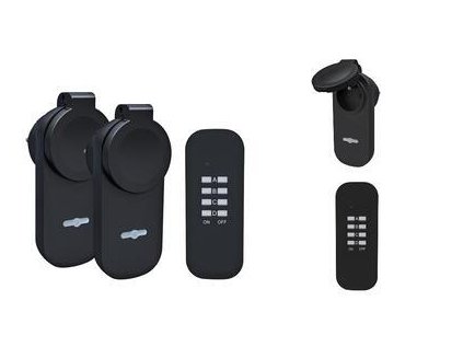 Diaľkovo ovládané zásuvky vonkajšie 2+1,2 zás.1 ov