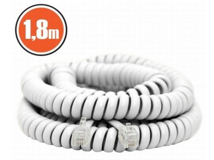 Špirálový telefónny kábel 1,8m