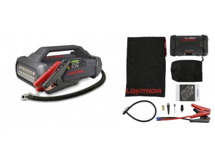 Štartovací zdroj (JumpStarter) s kompresorom, 74Wh/2000A, 12V