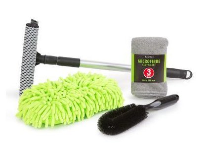 Sada na údržbu auta - mikrovláknová utierka , špon