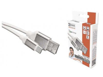 USB kábel 2.0 A/M - C/M 1m biely