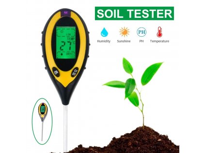 4v1 Soil Tester PH, Merač vlhkosti, Teploty a Intenzity slnečného svetla