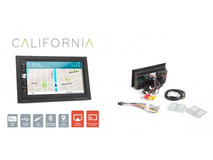Multimediálny prehrávač "California" - 2 DIN - 4 x 50 W - WiFi - BT - MP5 - AUX - SD - USB