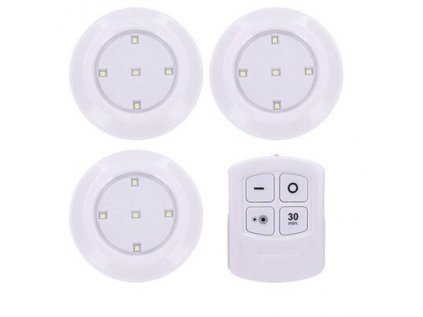 Svetielka LED s diaľkovým ovládaním 3x50lm časovač