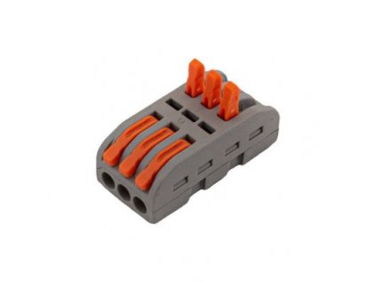 Spojovacia svorka káblová 3PIN s páčkami, 250V, 32A, 3-3x 4 mm2
