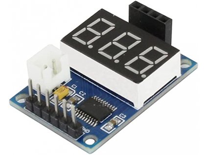 Riadiaca jednotka s displejom pre ultrazvukové čidlo HC-SR04
