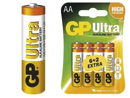 Batéria Alkalická GP Ultra LR6 (AA) 6+2