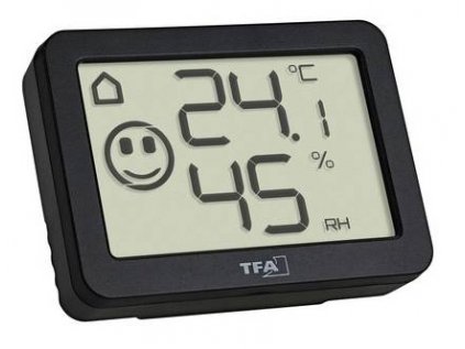 TFA Dostmann 30.5055.01 teplomer a vlhkomer čierna