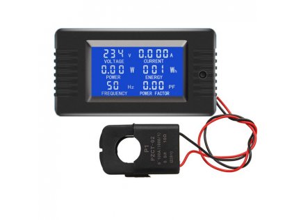 PZEM-022 100A AC Digital Display Power Monitor Meter Voltmeter Ammeter Frequency Factor Meter