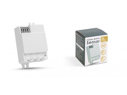 Zabudovateľný skrytý pohybový senzor - 360° - 5,8 Ghz - max 10 m - max 1200W - IP20