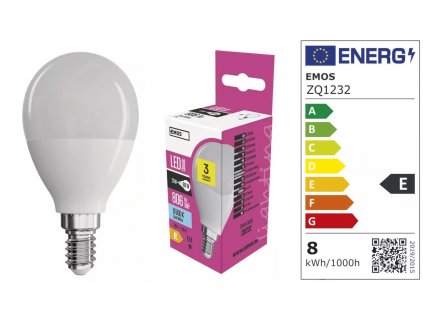 LED žiarovka Classic Mini Globe 7,3W E14 studená biela