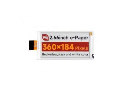 2.66inch E-Paper (G) raw display, 360x184, Red/Yellow/Black/White, SPI Communication