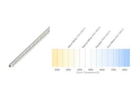 LED lišta rada: ZLF, 6000K, Biela, dĺžka pásky: 310mm, 24V
