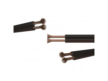 Kábel CYH 2x0,50mm čierno/ červená
