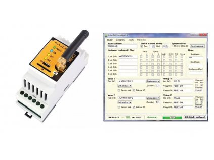 Diaľkové ovládanie GSM FLAJZAR GSM-DIN3 na DIN lištu