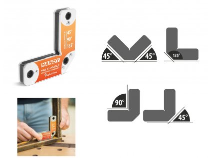 Zvárací magnet - 45° - 90° - 135° - 9 kg