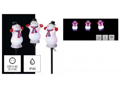 LED projektor – snehuliaci, 1,8 m, vonkajší aj vnútorný, RGB