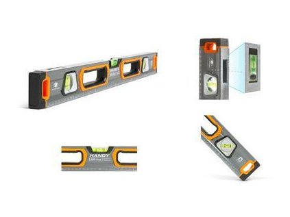 Vodováha - s pravítkom, zrkadlovou libelou - 600mm