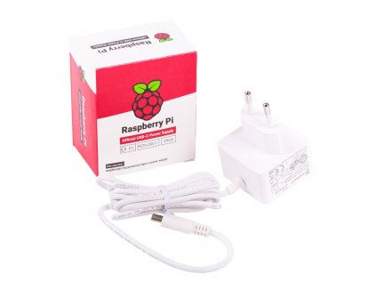 Raspberry Pi USB-C 5,1V⎓3A napájací zdroj, EU, biely