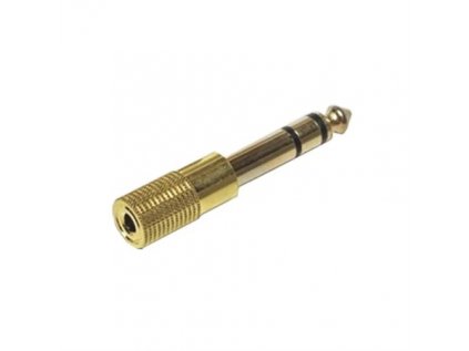 Redukcia Jack 6.3 stereo/ 3.5 stereo zdierka zlatá