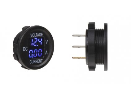 Digitálny ampérmeter a voltmeter 5-48V modrý