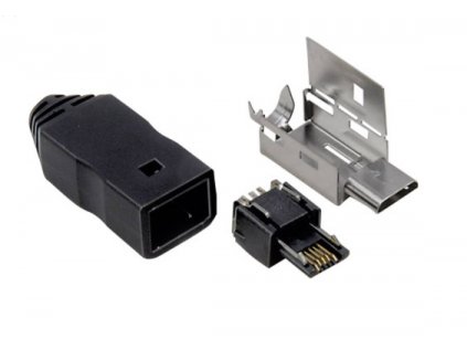 Konektor micro USB B s príchytkou zástrčka, rovná 10120395