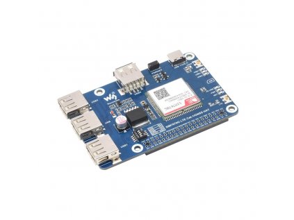 Cat-1/GNSS HAT for Raspberry Pi, Based On SIM7670G module, Global Multi-band LTE 4G Cat-1 support