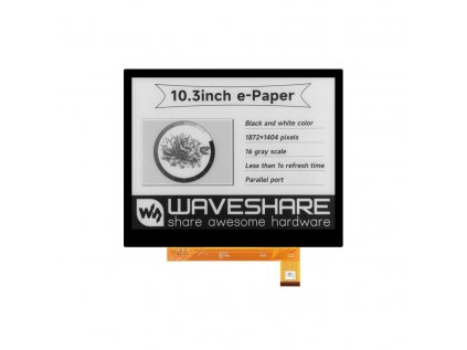 10.3inch e-Paper E-Ink Display (G), 1872×1404 pixels, Black / White, Without Driver HAT