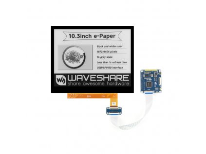 10.3inch e-Paper E-Ink Display (G), 1872×1404 pixels, Black / White, With Driver HAT