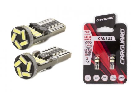 LED žiarovka - CAN127 - T10 (W5W) - 150 lm - can-bus - SMD 3W - 2 ks / balenie