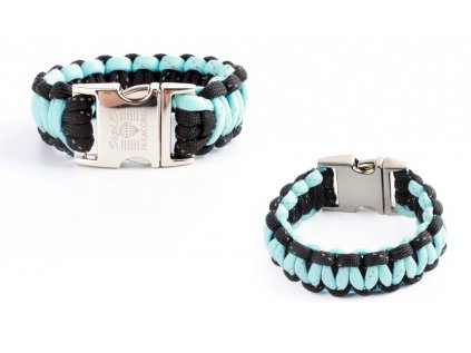 Reflexný náramok Signus Paracord vel.M Blue/Black