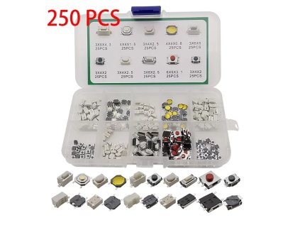250PCS Button Switch Kit