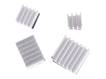 White 4 in 1 Heat Sink Set Aluminum for Raspberry Pi 4B 1