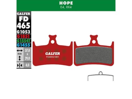brzdove desticky galfer advanced fd465 g1652 hope