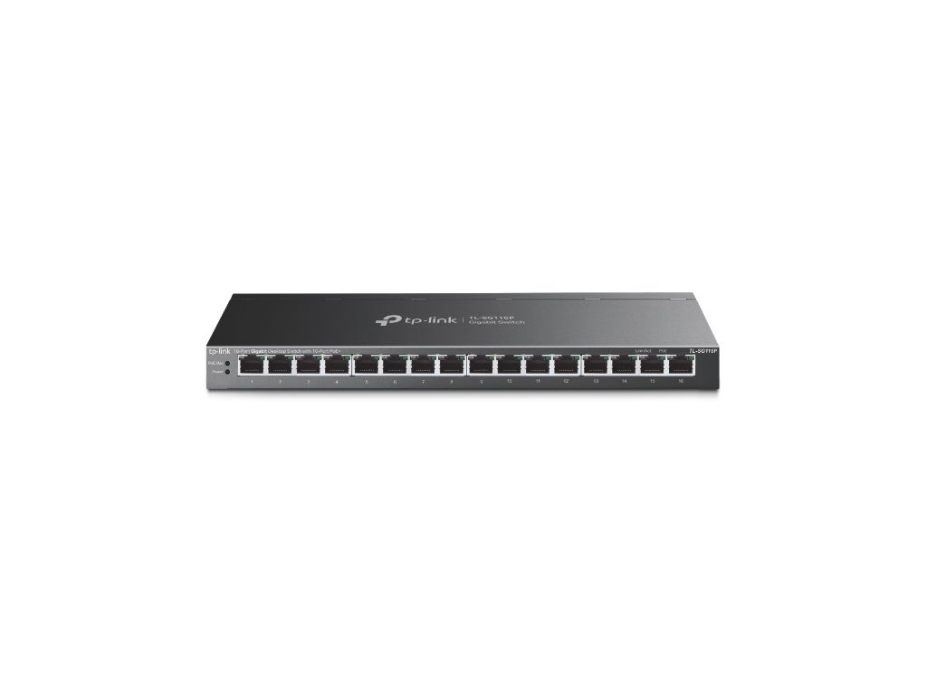 TP-Link TL-SG116P síťový přepínač Nespravované Gigabit Ethernet (10/100/1000) Černá