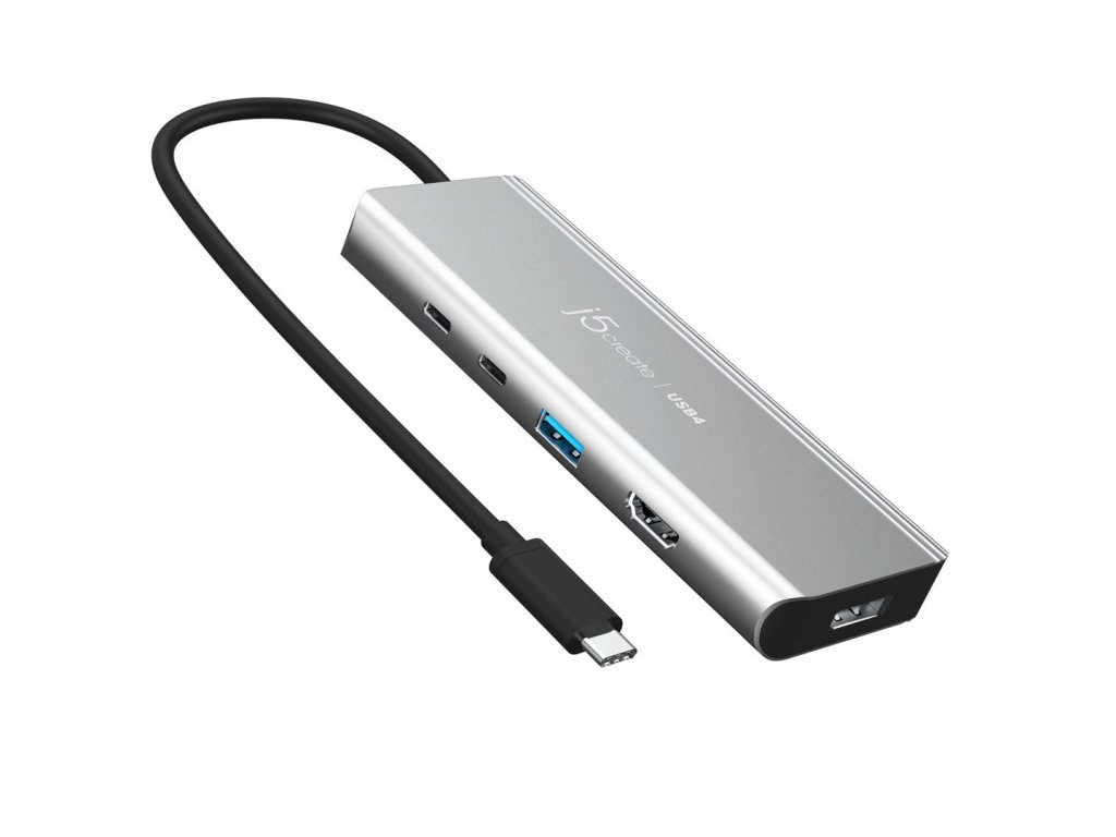 j5create JCD401 Kabel USB 3.2 Gen 2 (3.1 Gen 2) Type-C Stříbrná