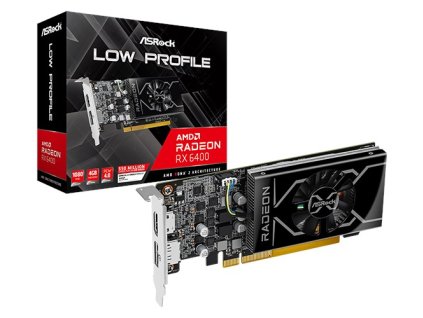 Grafická karta. ASROCK RX 6400 LP 4GB