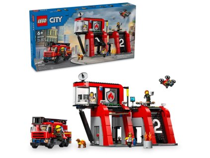 LEGO CITY 60414 HASIČSKÁ STANICE S HASIČSKÝM VOZEM