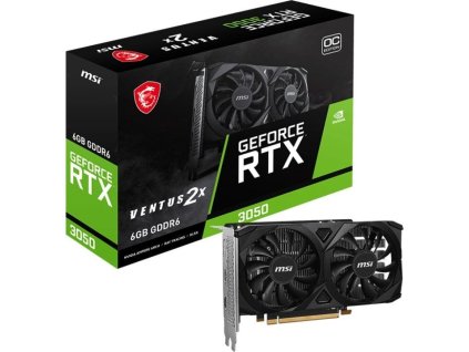 Grafická karta. MSI GeForce RTX 3050 VENTUS 2X E 6G OC