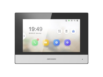 Hikvision DS-KH6320-WTE1 domácí interkom systém 17,8 cm (7") Černá, Stříbrná